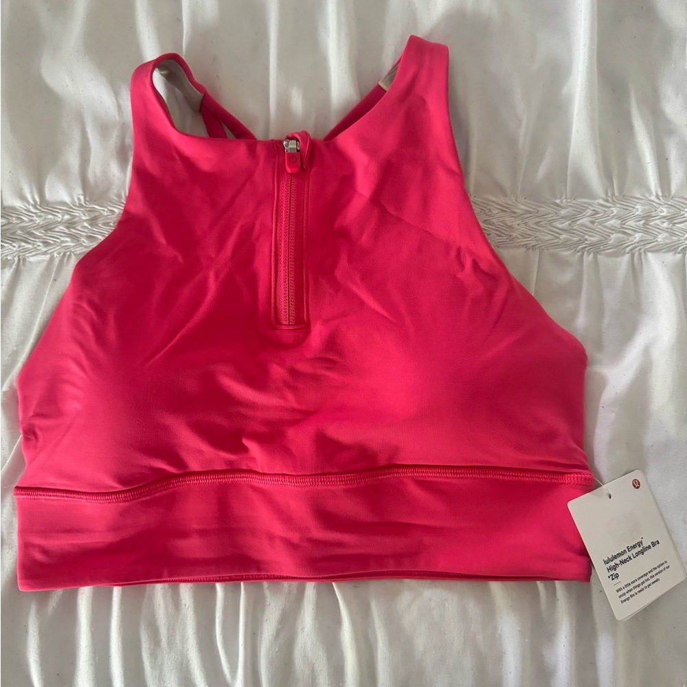 Lululemon Energy Bra High Neck Long Line Zip NWT